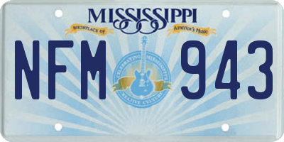 MS license plate NFM943