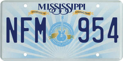 MS license plate NFM954