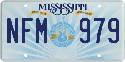 MS license plate NFM979