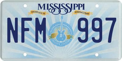 MS license plate NFM997