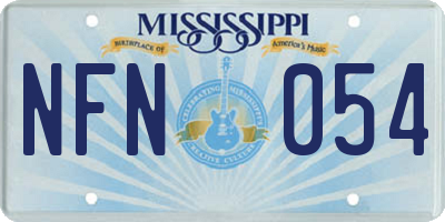 MS license plate NFN054