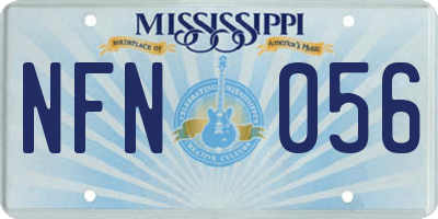 MS license plate NFN056