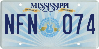 MS license plate NFN074