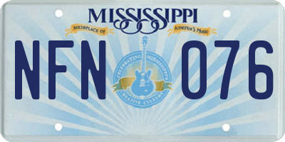MS license plate NFN076
