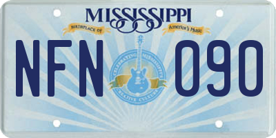 MS license plate NFN090