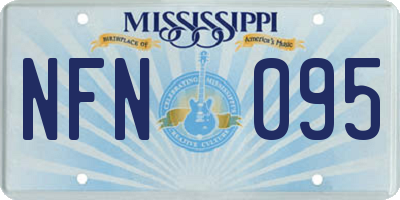 MS license plate NFN095
