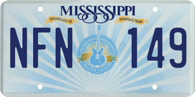 MS license plate NFN149