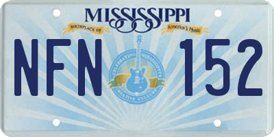 MS license plate NFN152