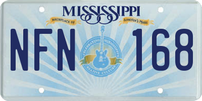 MS license plate NFN168