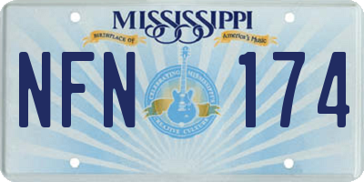MS license plate NFN174