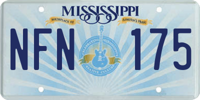 MS license plate NFN175