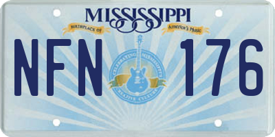 MS license plate NFN176