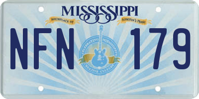MS license plate NFN179