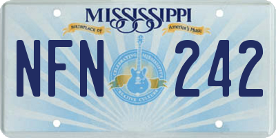 MS license plate NFN242