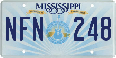 MS license plate NFN248