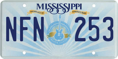 MS license plate NFN253
