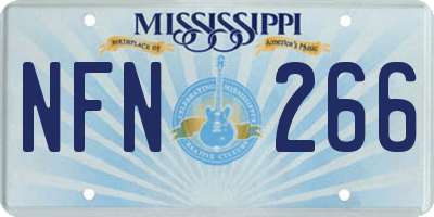MS license plate NFN266