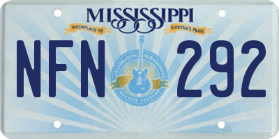 MS license plate NFN292