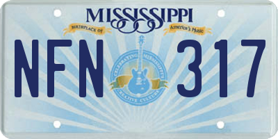 MS license plate NFN317