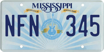 MS license plate NFN345