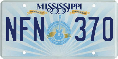 MS license plate NFN370