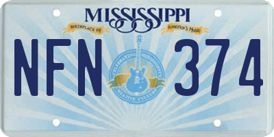 MS license plate NFN374