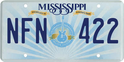 MS license plate NFN422