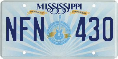 MS license plate NFN430