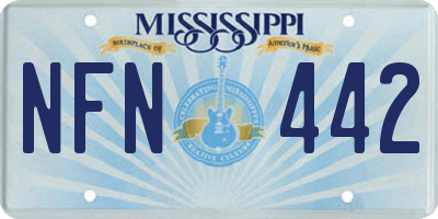 MS license plate NFN442