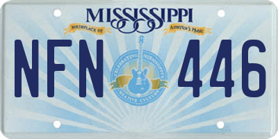 MS license plate NFN446