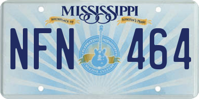 MS license plate NFN464