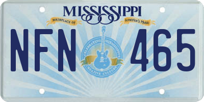 MS license plate NFN465