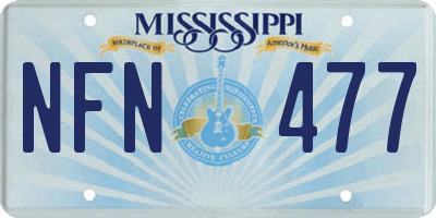 MS license plate NFN477