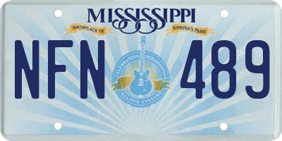 MS license plate NFN489