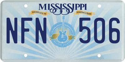 MS license plate NFN506