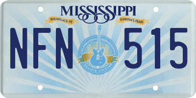 MS license plate NFN515