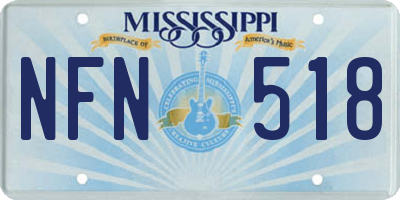 MS license plate NFN518