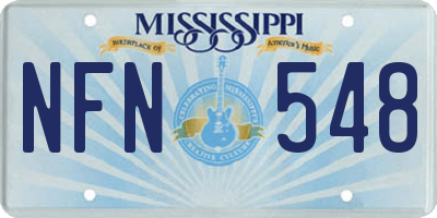 MS license plate NFN548
