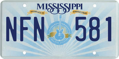 MS license plate NFN581
