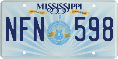 MS license plate NFN598