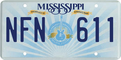 MS license plate NFN611