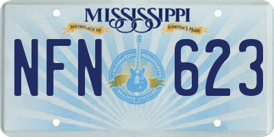 MS license plate NFN623