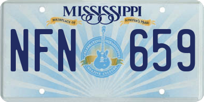 MS license plate NFN659