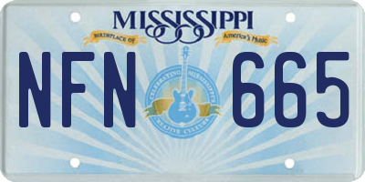 MS license plate NFN665