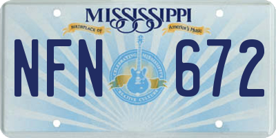 MS license plate NFN672