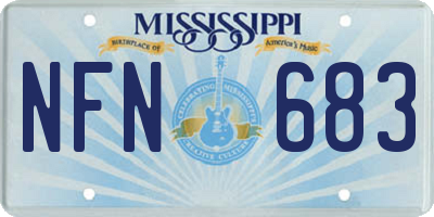 MS license plate NFN683