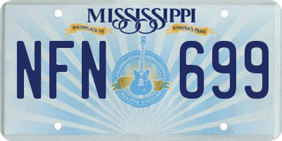 MS license plate NFN699