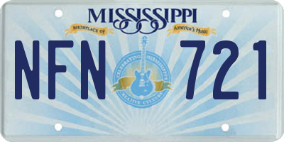 MS license plate NFN721
