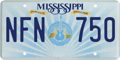 MS license plate NFN750