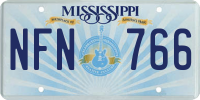 MS license plate NFN766